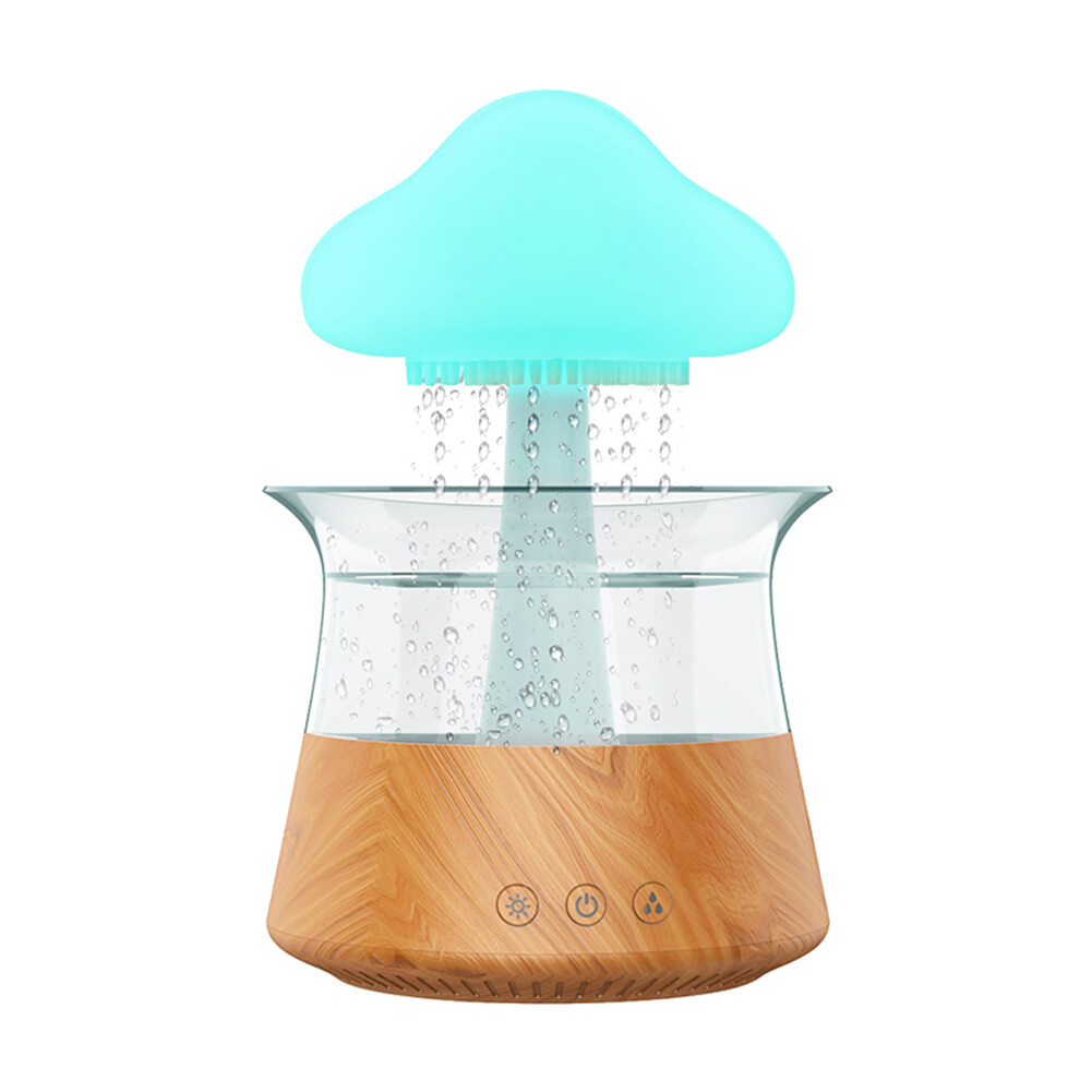 Mushroom Rain Air Humidifier Home Decor Fragrance Diffuser for Room (Wood Color) eBay