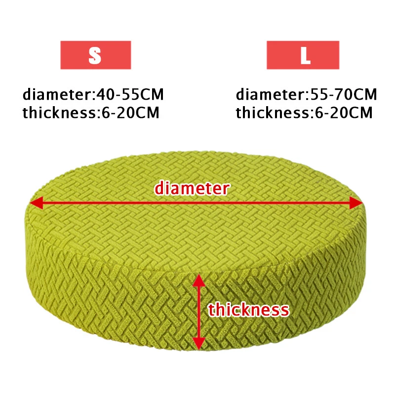 Weave Pouf Seat Cover Floor Seat Cushion Cover Protect Knee Elastic Soft Fabric. - Image 2 of 4