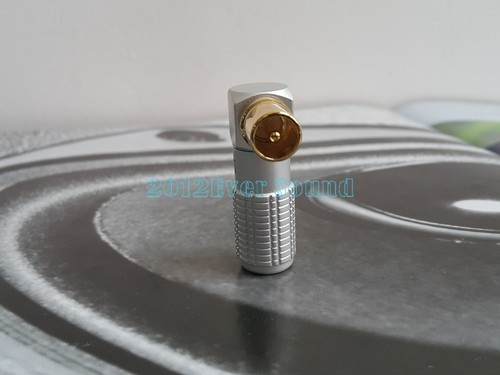 1x Gold RF COAX RIGHT ANGLE PLUGS TV Aerial Cables Freeview connctor Plug - Picture 2 of 5