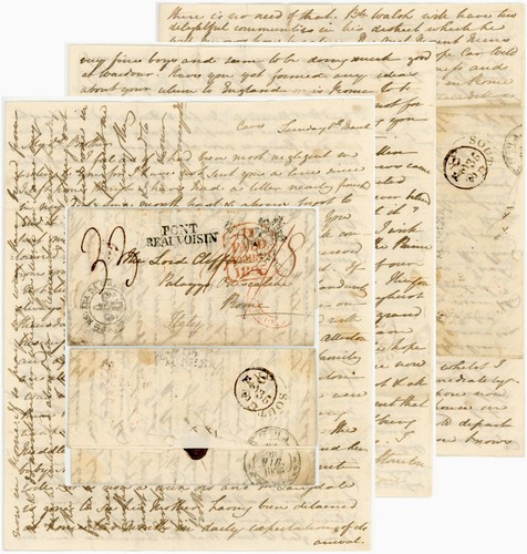 1835 LETTER to LORD CLIFFORD in ITALY from BROTHER in SOUTH CAVE YORKSHIRE - Picture 1 of 7