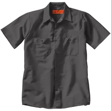 New Mens WORK SHIRT CHARCOAL GREY Short Sleeve Red Kap SP24CH Auto Mechanic IR