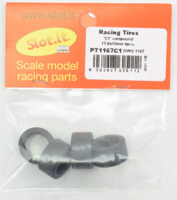 Slot it 17.8x10mm C1 Compound Slick Tire - Group C & GT LMP Rear PT1167C1
