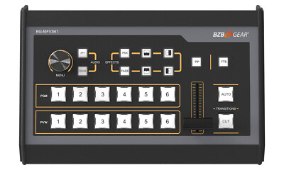 BZBGEAR 6-Channel 1080P FHD SDI/HDMI Live Streaming Multi-Format Video Switcher