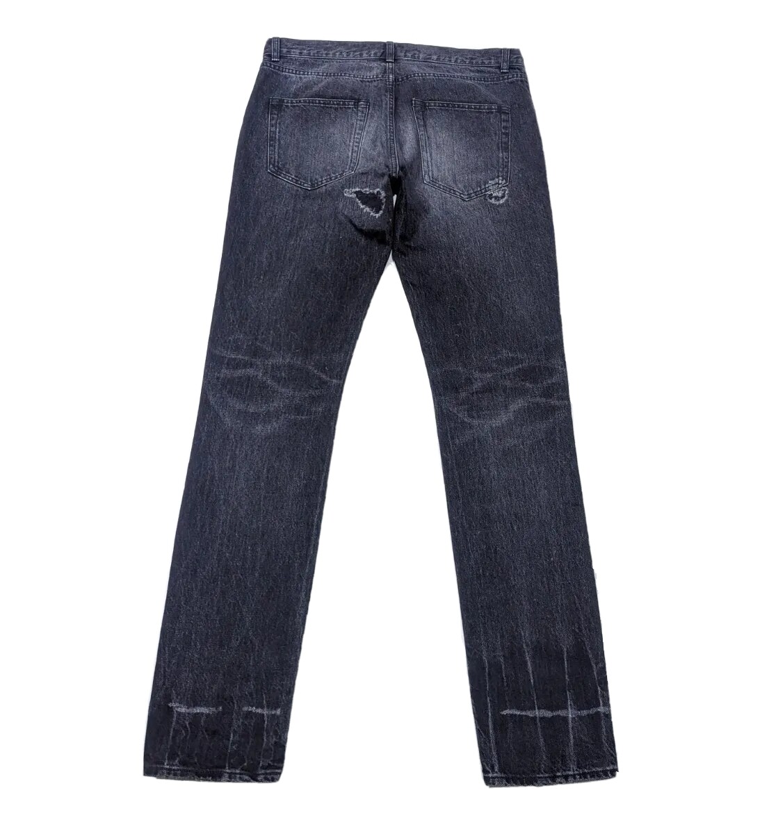 Jeans uomo Saint Laurent 2017 skinny fit invecchiati antracite nuovi senza etichette W34 L34 prezzo al pubblico £470
