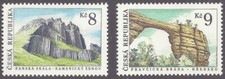 Repubblica Ceca 1995 - Panska Skala, Pravcicka Brana paesaggi geologia - Set MNH