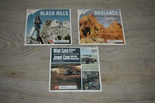 3 South Dakota View Master Sets Black Hills A 486, Badlands A 489, Caves A 492