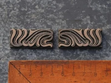 2x brass ornament bookbinding Art Nouveau gilding bookbinder embossing leather~~