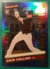 2020 DONRUSS HOLO BLUE VARIATIONS ZACK COLLINS ROOKIE RETRO #247 WHITE SOX RC