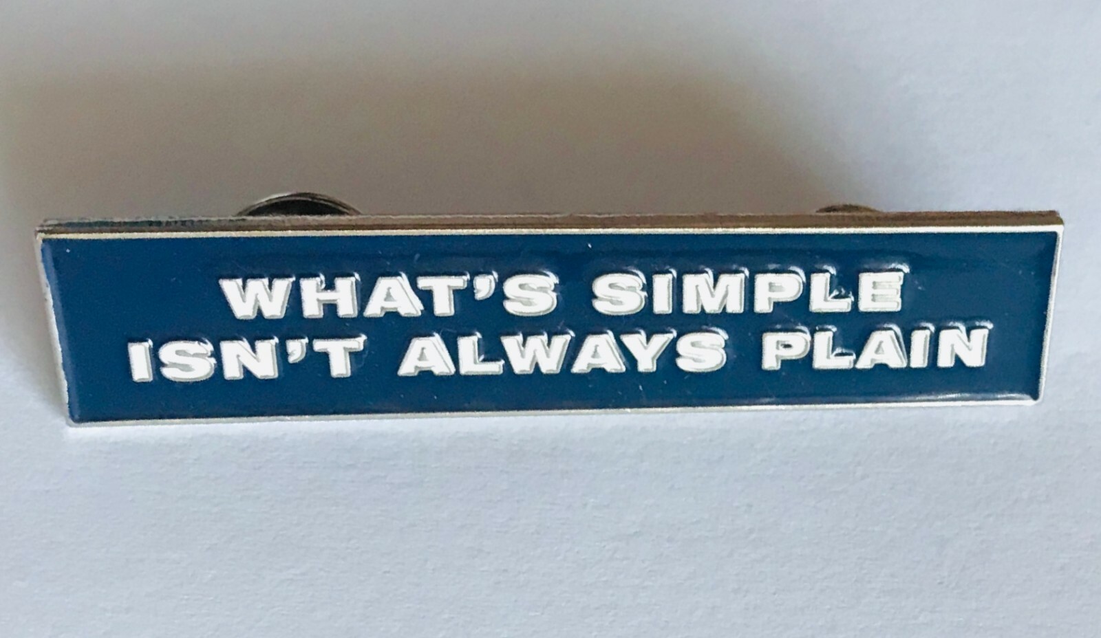 Whats Simple Isn't Always Plain Novelty Pin Badge Rare Vintage (A5) eBay