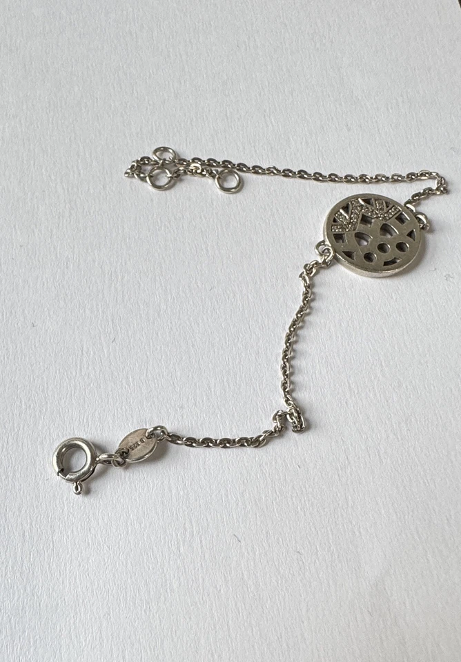 Genuine LINKS OF LONDON Timeless Diamond Bracelet 925 Silver Chain 6-7.5” Pouch - Image 4 of 4