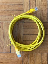 10FT  Ethernet LAN Network UTP Cable Cord Non Booted 24AWG Vericon Cat.5E YELLOW