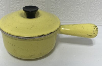 LE CREUSET マルミット18cm イエロー　USED LE CREUSET マルミット18cm イエロー USED LE CREUSET マルミット18cm