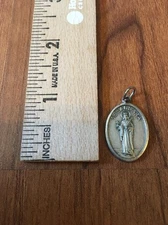 St. Barbara Pendant Medal Charm Religious Made In Italy 