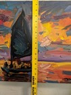 Omg!!    20X16   SUNSET SEA OCEAN BOAT SAILING NAUTICAL JOSE TRUJILLO — photo 7