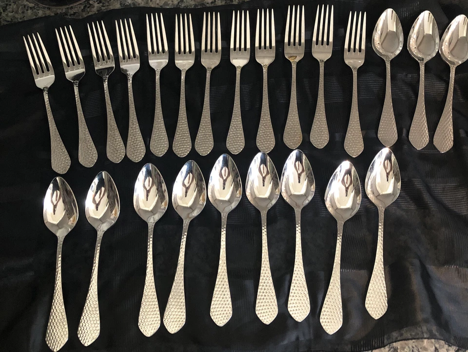 Bon Chef S1200 Reflections Salad Forks SpoonsFlatware Silverware Set Of 24 - Image 2 of 4