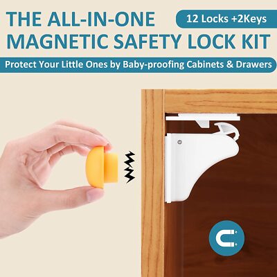 Child Proofing Eco Baby Magnetic Safety Locks 16 Pack Child Safety