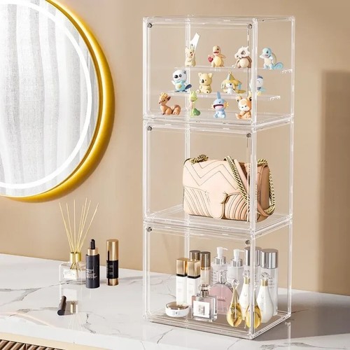Clear Display Box, Stackable Plastic Storage Bins, Dustproof, for Collectibles - Picture 3 of 10
