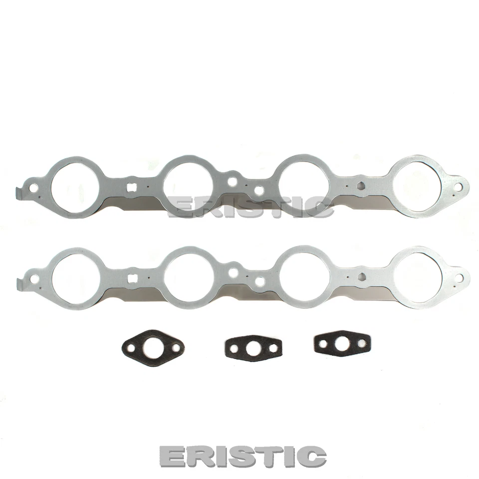 Juego de juntas de colector de escape para 00-12 Cadillac Chevrolet GMC Hummer 4,5 L - 6,2 L Foto 2 de 4