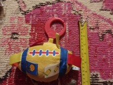 GUC Taggies football baby rattle comfort toy with clip infant sensory