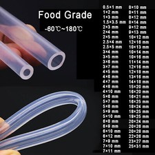 Clear Food Safe Silicone Tubing Hose Pipe Aquarium Pump Soft Tube - Milk Water