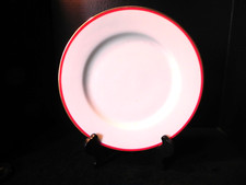 Red Band & Gold Trim  by CRATE & BARREL  Dinner Plate - Excellent Condition