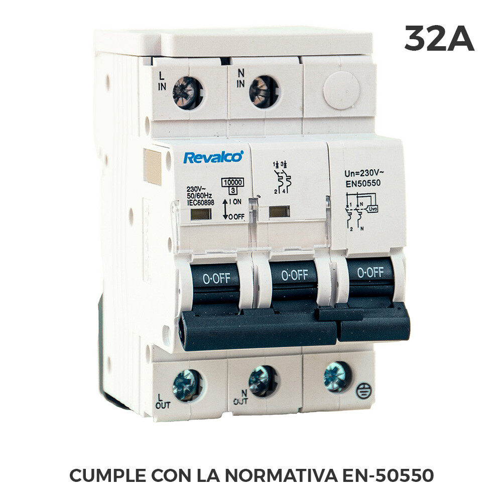 E3/02514 Iga 2P 32A C 10Ka Prot.Sobretension Permanente Segun Normativa En-50550