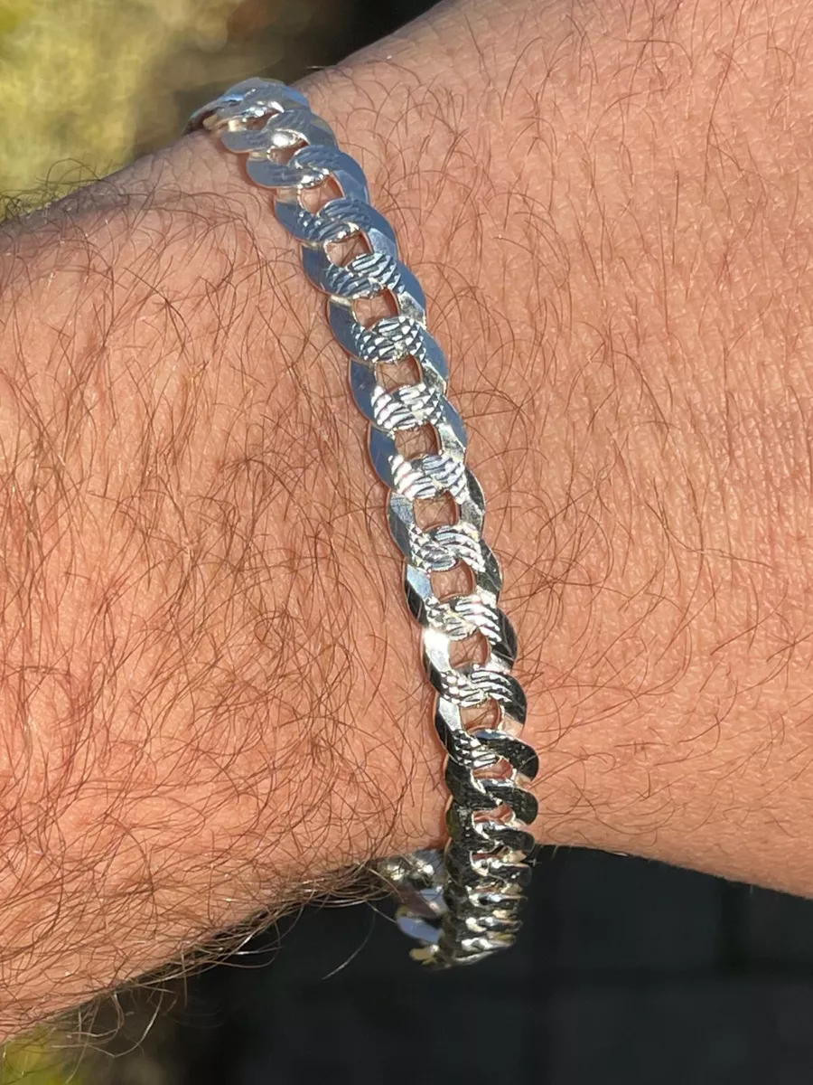 925 Silver Cuban Link Bracelet (8mm)