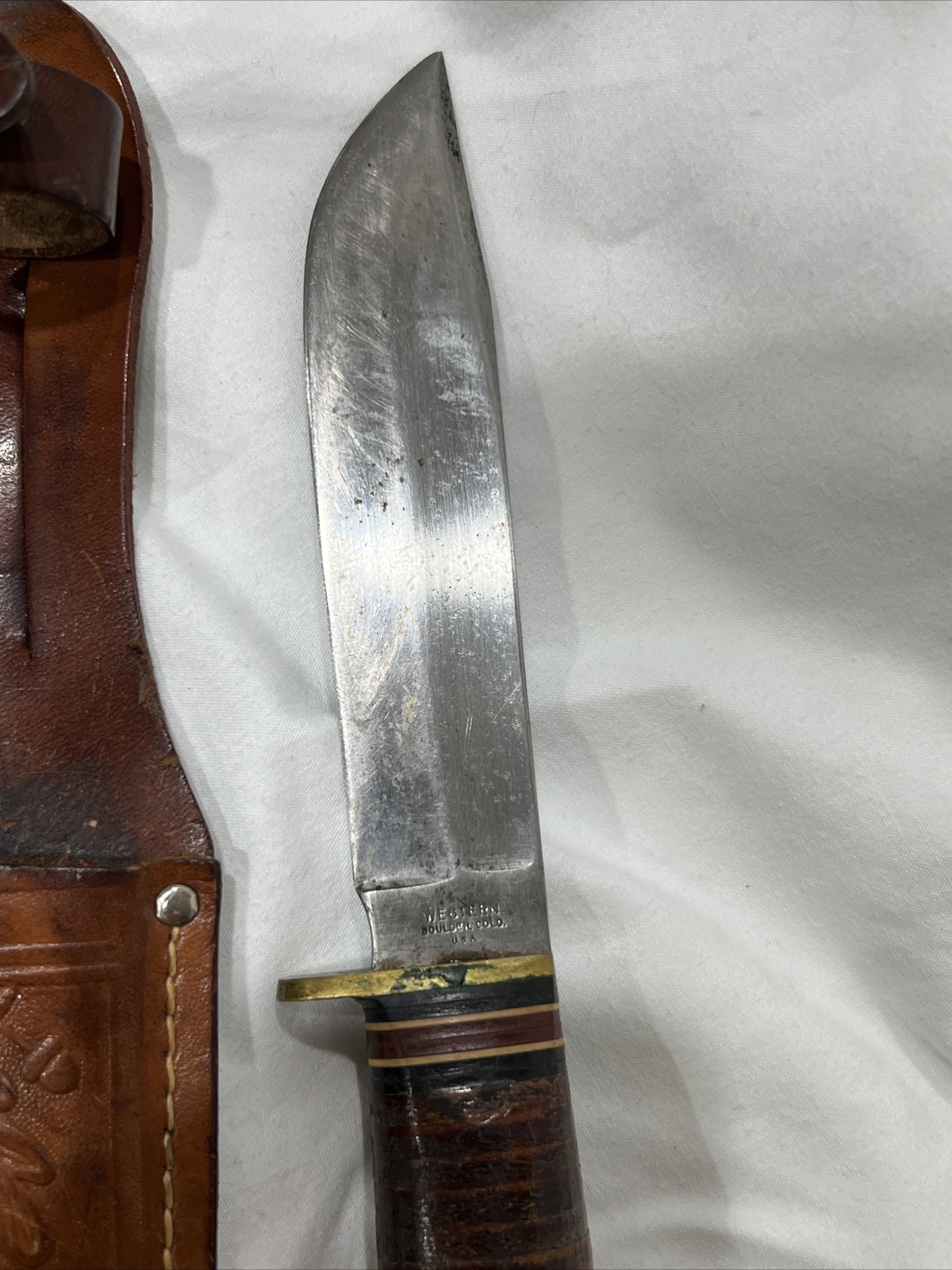 VINTAGE Western L465 Small Game Knife/Dagger with Custom Leather Belt