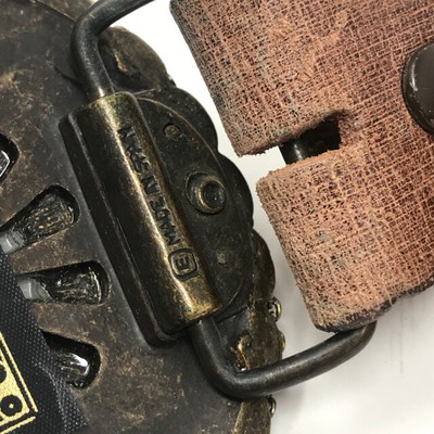 I.V.Y. Brown Leather Red Studs Dagger Buckle Belt 2400-570  display picture 1