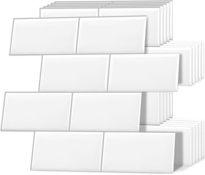 White Peel 3D Fliesenaufkleber für Küche Spritzschutz 32 x 27 cm x 10 Blatt