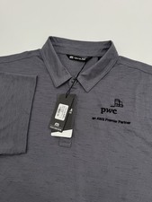 NEW Travis Mathew Golf Polo Shirt Men’s XL Dark Gray Auckland Slub Company Logo
