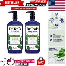 Body Wash with Pure Epsom Salt, Relax  Relief with Eucalyptus  Spearmint, 2...