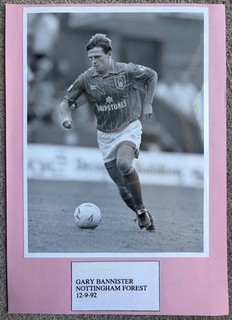 NOTTINGHAM FOREST FC GARY BANNISTER PRESS PHOTO 1992 NFFC FOOTBALL MEMORABILIA