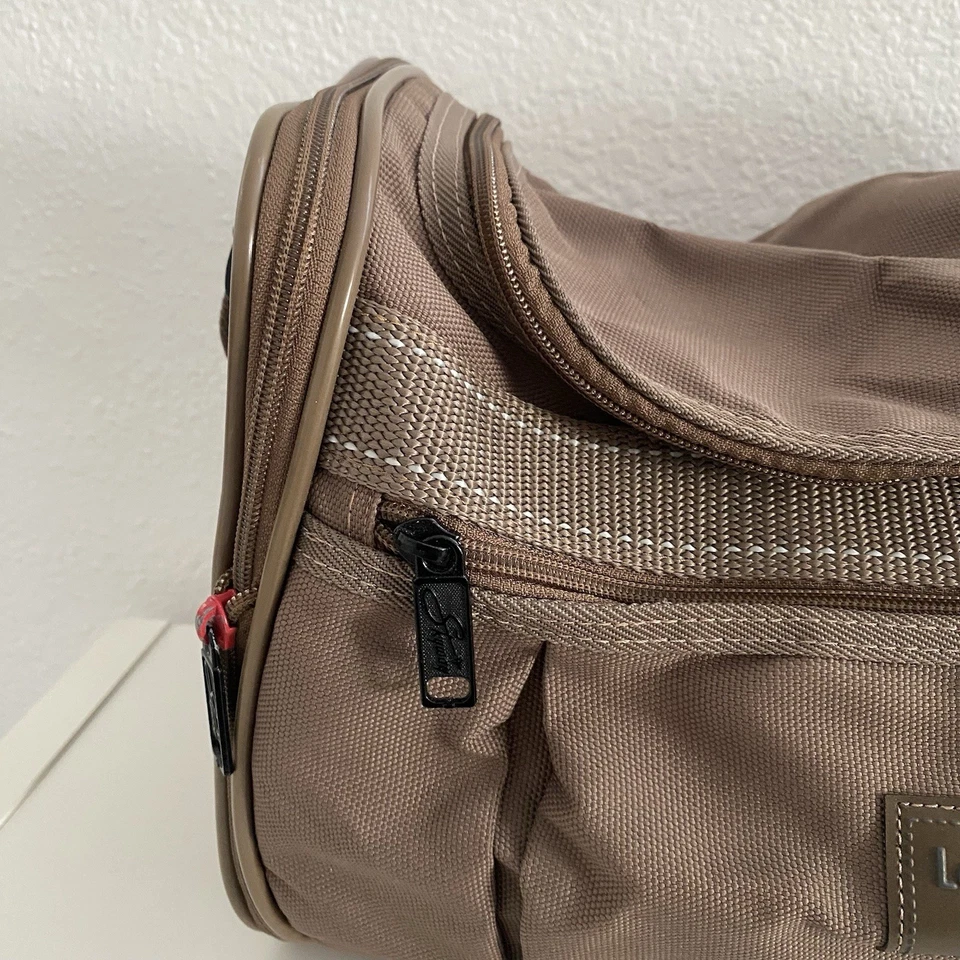 Bolsa de viagem vintage Le point By Skyway marrom pequena expansível *veja fotos* - Imagem 2 de 4