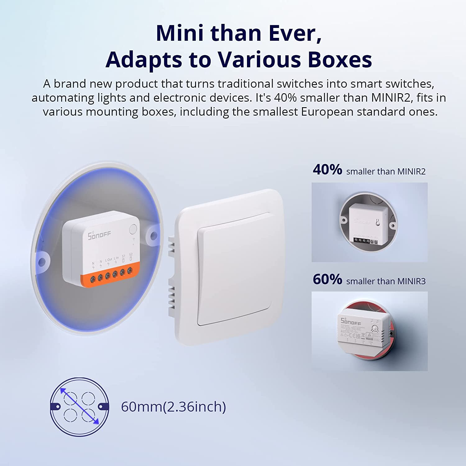 Set 4 Pezzi MINI R4 Smart Switch WiFi 2-Way - Domotica Professionale DIY - 3