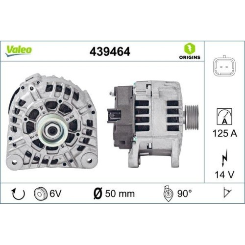 Alternateur Valeo 439464 Valeo Origins pour Nissan Opel 14V