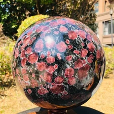 26.9LB Natural Firework Stone Quartz Sphere Crystal Ball Healing Decorati 697