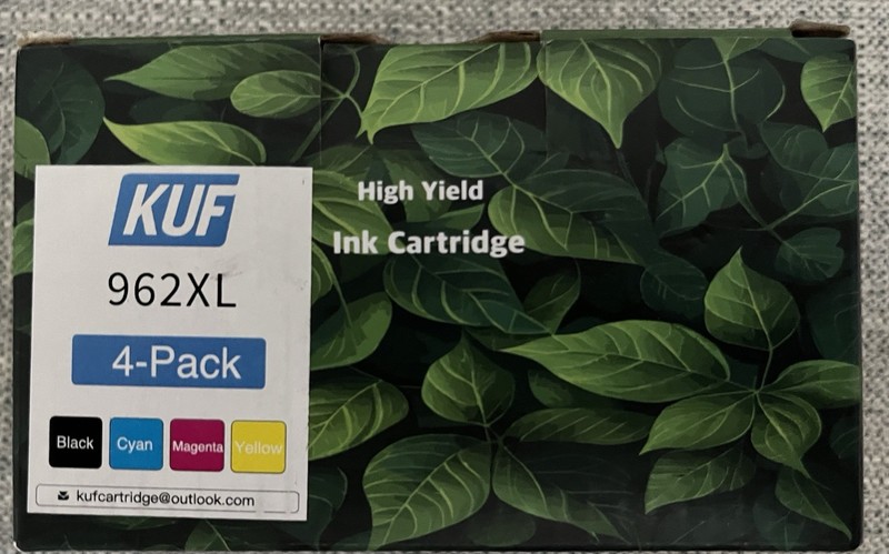 4-Pack 962XL Ink Cartridges for HP OfficeJet Pro 9010 9015 9018 9020 9025 Series