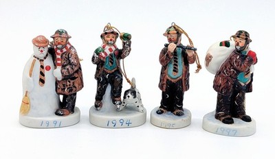 The Emmett Kelly Circus Collection Lot of 4 VTG Weary Willie Christmas Ornaments