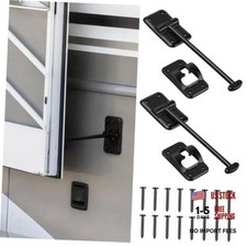 2 Pack RV T-Style Door Holder, 6 Inch ABS Camper Door Catch, Black  Secure