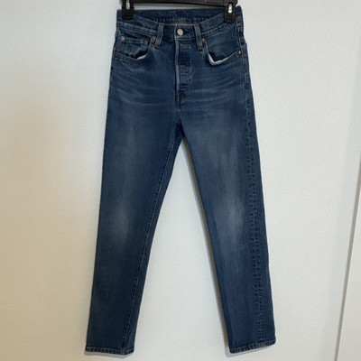 Levi's Women's 501 Series Straight High Rise Button Fly Blue Denim Jeans
