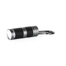 🆕LUX PRO LP130, MINI FOCUS LED KEYCHAIN FLASHLIGHT🔦W/CARABINER SILVER 40 LUMEN