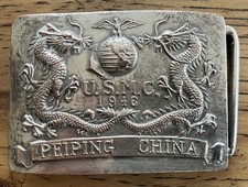UNITED STATES MARINE CORPS SOUVENIR BELT BUCKLE