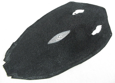 Genuine Stingray Skin Leather Hide Pelt Black (5'' X 8'')