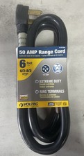 Voltec 03-00084 6ft 50 Amp Range Cord 6/2-8/2 Extreme Duty Ring Terminals