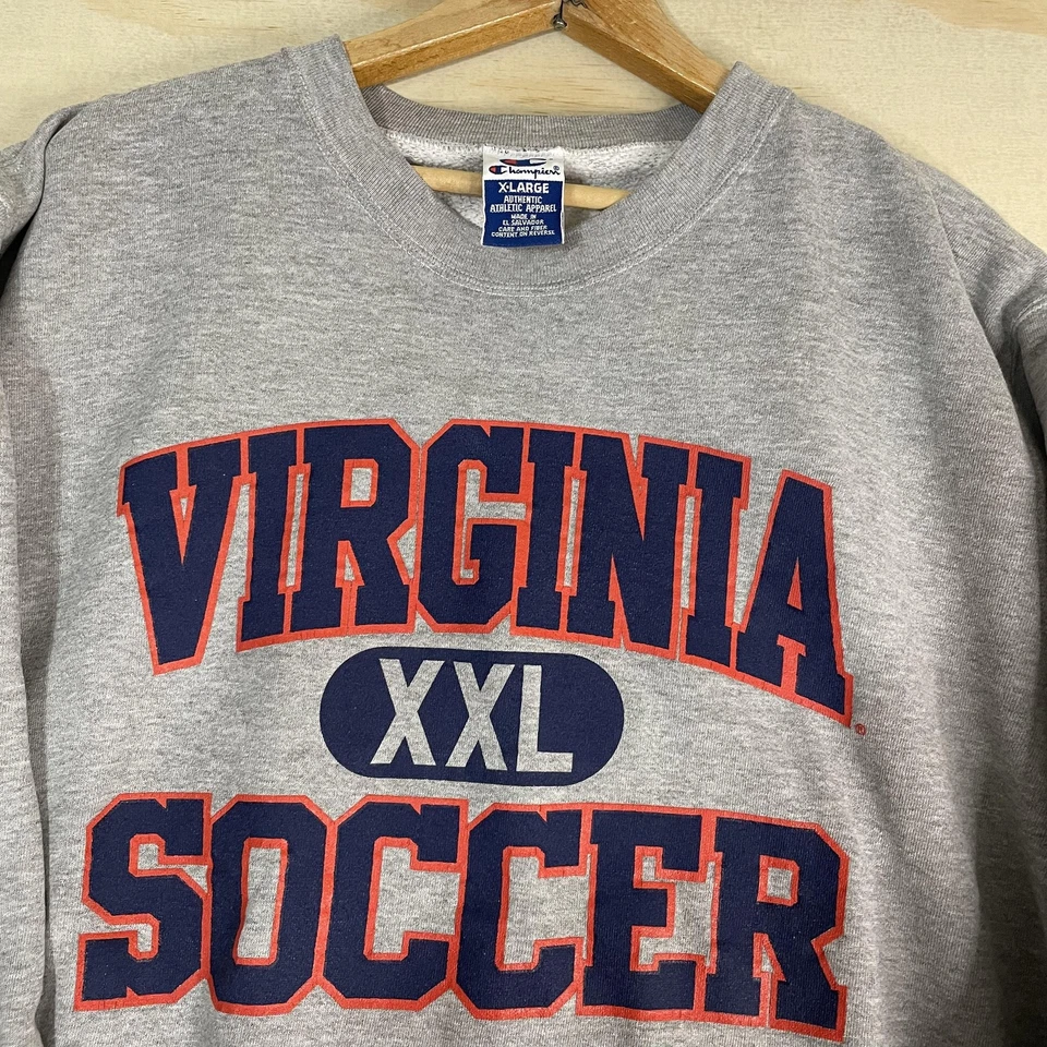 Virginia Cavaliers Sweatshirt Mens XL Gray College Soccer Pullover Crewneck - Image 3 of 4
