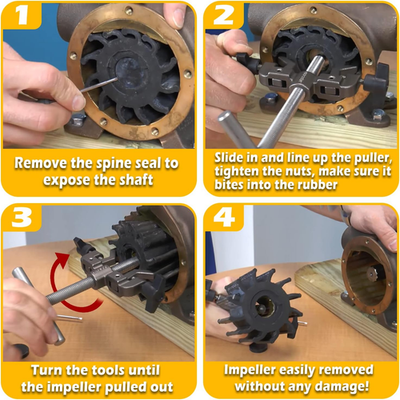 #ad 660040 1 Impeller Puller Tool for 2 1 4quot; to 2 9 16quot; Marine Impeller Pull for ... $67.25