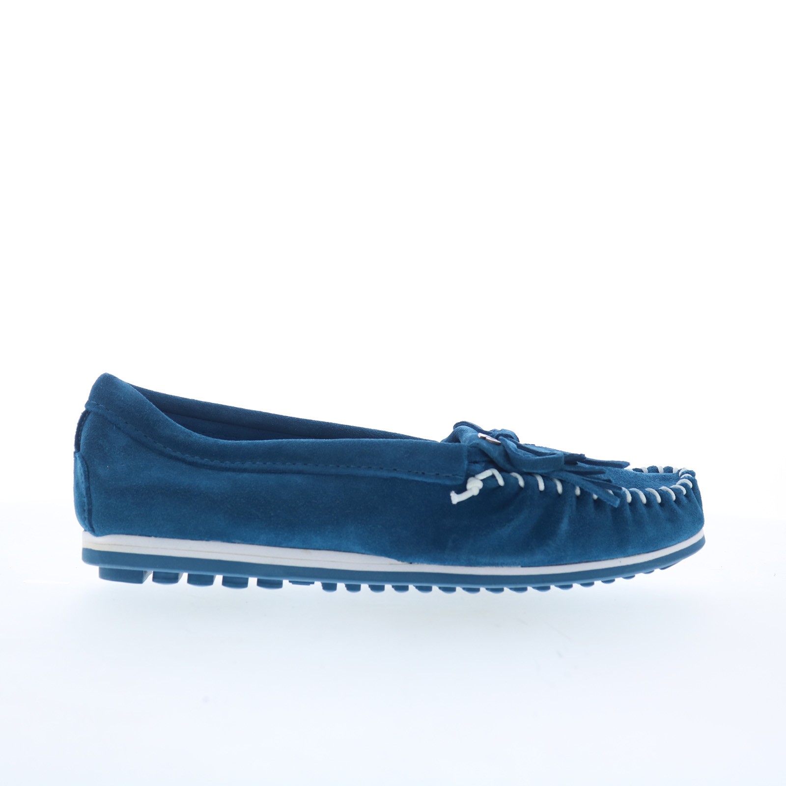 Minnetonka Kilty Plus 4313 Womens Blue Suede Slip On Loafer Flats Shoes 8790₽