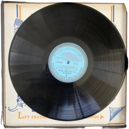 Learn French In Record Time 2x12" LP Hi Fidelity 1958 Columbia MINT No Book - Imagen 9 de 12