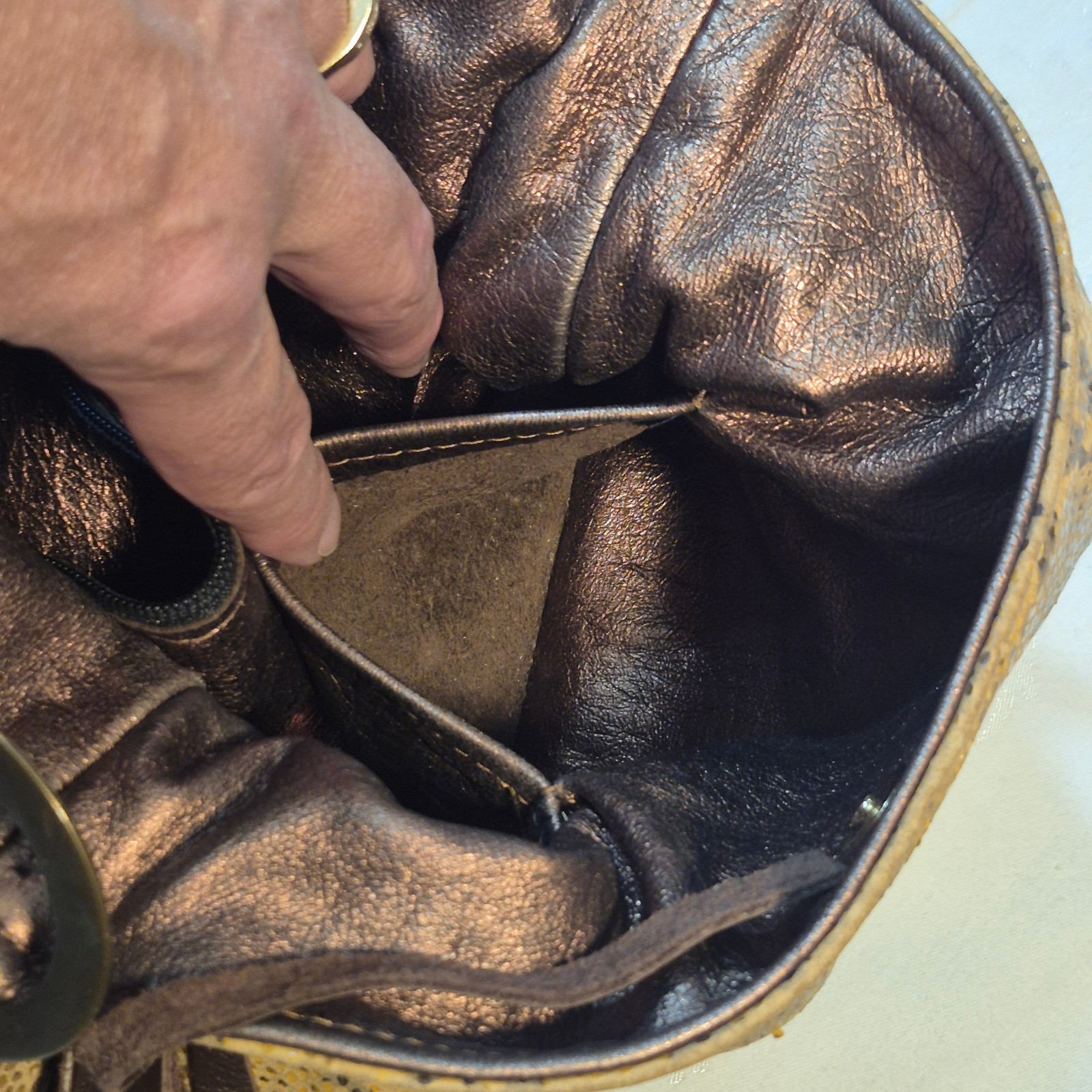 VTG ROBERTO VASCON LEATHER AND PYTHON SNAKE SKIN … - image 12